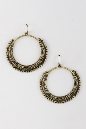 Hoop Hook Earrings With Fringes 6EBE4